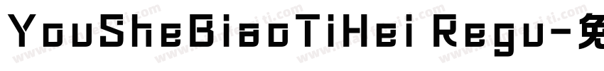 YouSheBiaoTiHei Regu字体转换